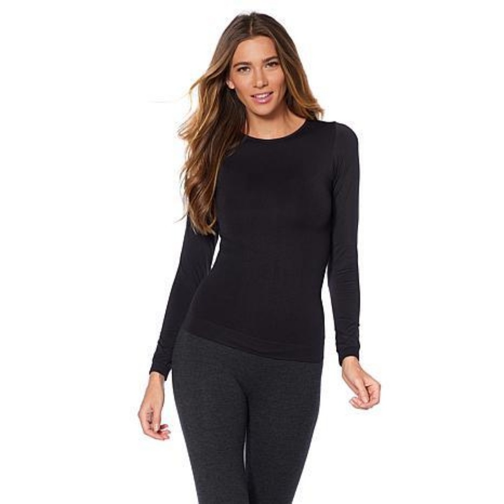 Nearly Nude Seamless Long-Sleeve Shaping Te